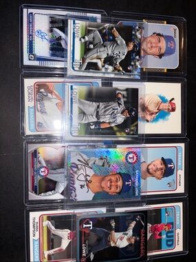 Topps Texas Rangers Multi-Color Baseball Card Lot - Blue, White, Silver
